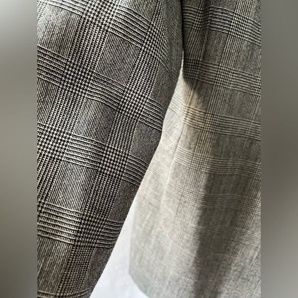 Havre’ Bernard Size 14 100% Wool Black/White Plaid Blazer - Picture 9 of 10